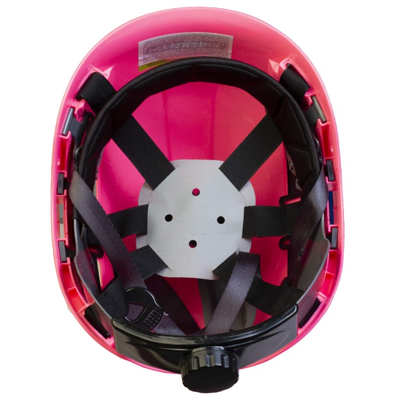 JORESTECH Safety Hard Hat Pink ABS Work-at-Height and Rescue Slotted Ventilated Helmet with 6-Point Ratchet Suspension ANSI Z89.1-14 Certified for Work, Home, and General Headwear Protection HHAT-04 - Image 5